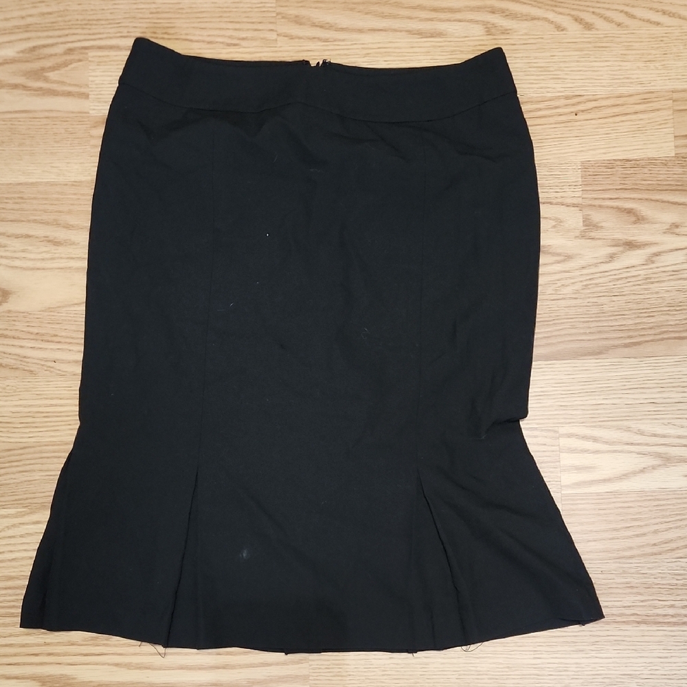 Talbots Black Pencil Skirt with Flared Hem